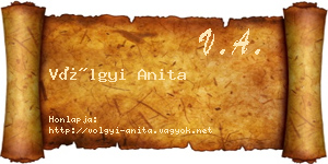 Völgyi Anita névjegykártya